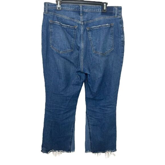 Abercrombie & Fitch The Kick Flare Ultra High Rise Jeans Crop Two Tone Size 32 S - Picture 5 of 13